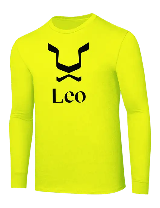 Core Blend Safety Yellow Long Sleeve Tee w/Leo Logo