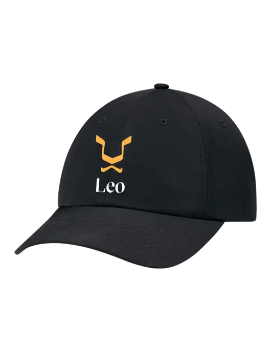 Richardson Relaxed Performance Lite Black Cap w/Leo Logo
