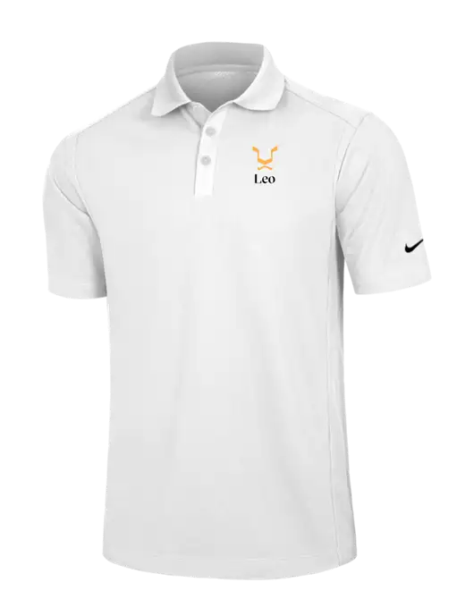 Nike White Dri-FIT Classic Polo w/Leo Logo