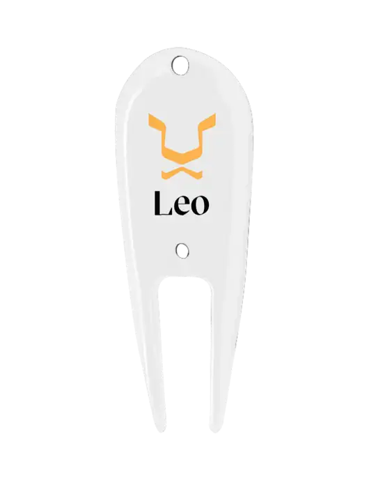 White Divot Tool w/Leo Logo