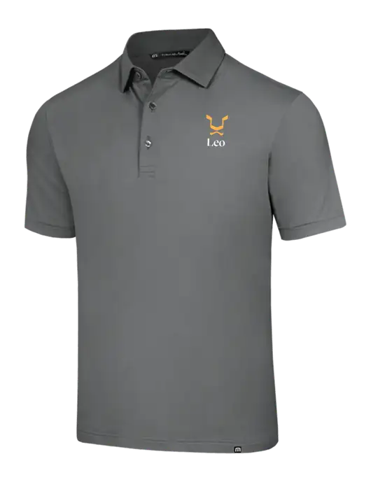 TravisMathew Grey Glenview Solid Polo w/Leo Logo