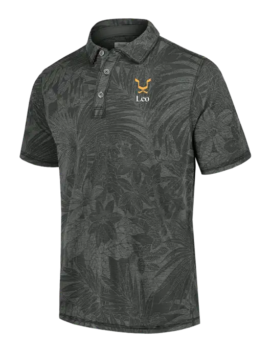 Tommy Bahama Dark Grey Santiago Paradise Polo w/Leo Logo