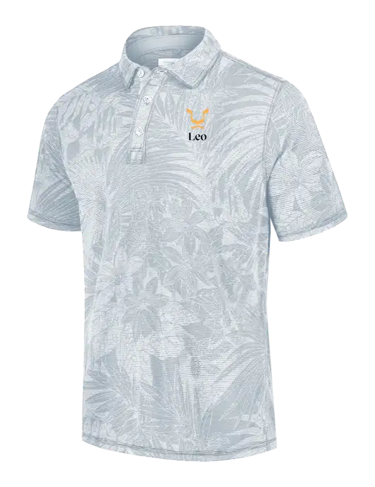 Tommy Bahama Light Grey Santiago Paradise Polo w/Leo Logo