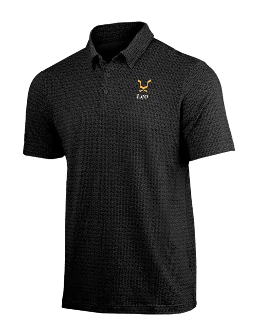 Adidas Black Printed Blend Polo w/Leo Logo