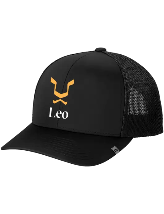 TravisMathew Black Cruz Trucker Cap w/Leo Logo