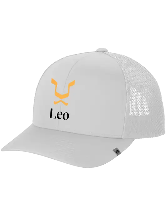 TravisMathew White Cruz Trucker Cap w/Leo Logo