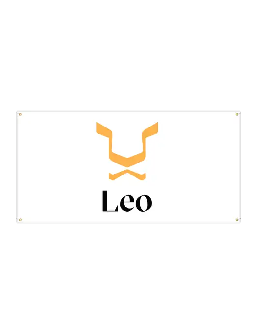 Vinyl Banner 96" x 48" w/Leo Logo