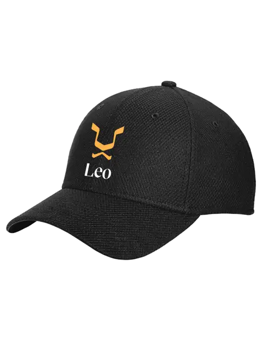 New Era Diamond Era Black Stretch Cap w/Leo Logo
