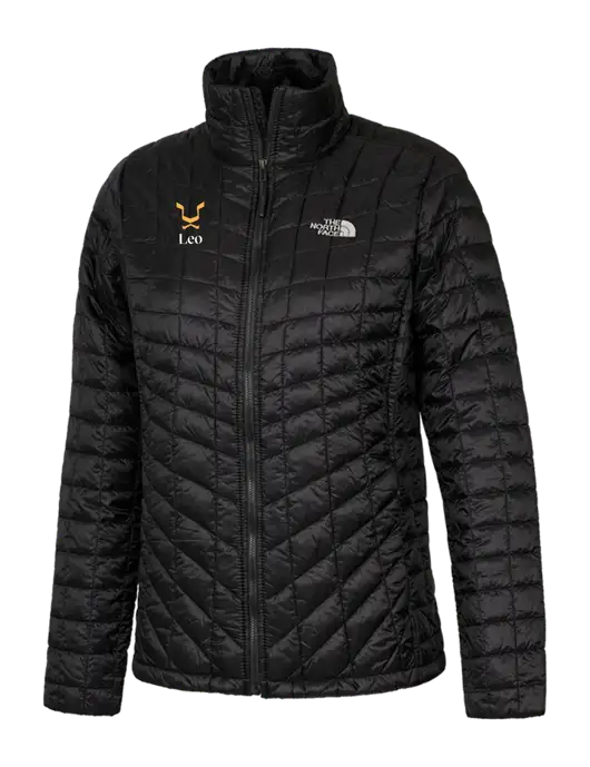 North Face Womens Black ThermoBall Trekker Jacket w/Leo Logo