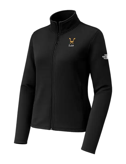 The North Face Womens Aim Full-Zip Black Fleece Jacket w/Leo Logo
