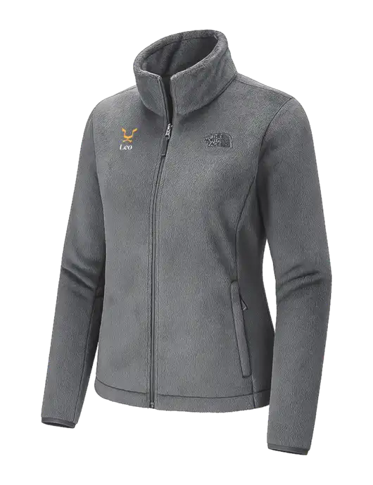 The North Face Womens Dark Medium Grey Osito Fleece Jacket
 w/Leo Logo