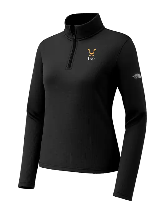 The North Face Womens Aim 1/4-Zip Black Fleece w/Leo Logo