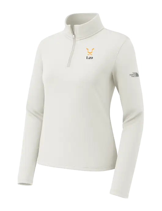 The North Face Womens Aim 1/4-Zip Ivory Fleece w/Leo Logo
