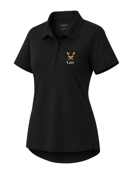 OGIO Womens Envision Black Polo w/Leo Logo