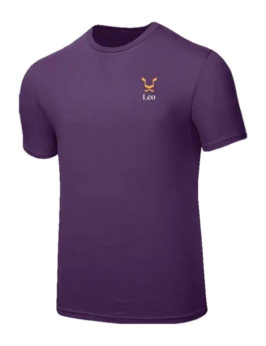Seriously Soft Eggplant Purple T-Shirt w/Leo Logo