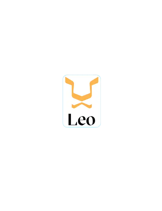 Leo Hard Hat Decal (2.75" w)