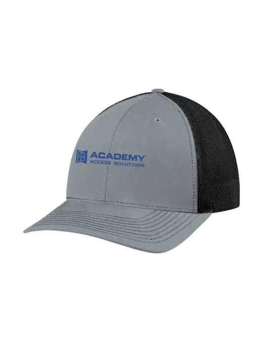 Richardson Adjustable Snapback Original 112 Trucker Cap Heather Grey w/Black Mesh w/Academy Only Logo
