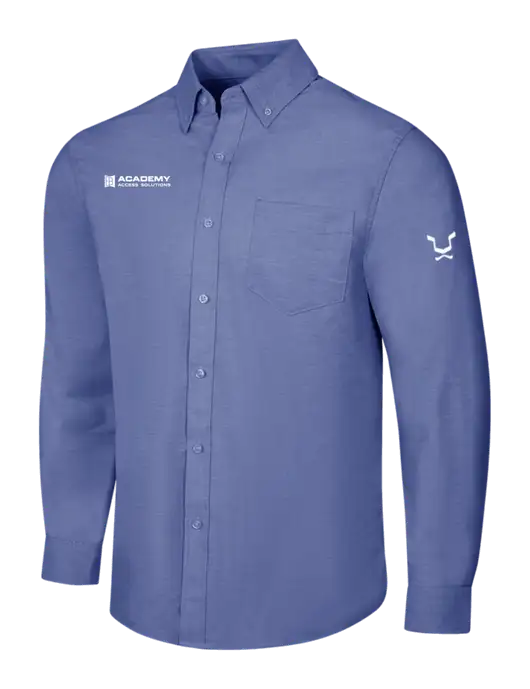 Navy SuperPro Oxford Shirt w/Academy Only Logo, Leo Logo