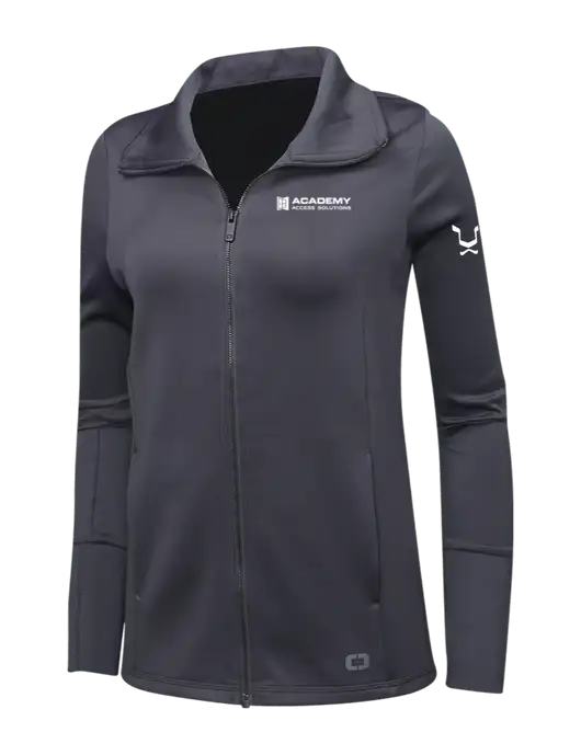 OGIO Dark Grey Womens Endurance Modern Performance Full-Zip w/Academy Only Logo, Leo Logo
