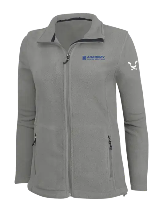 Womens Medium Grey Fleece Jacket w/Academy Only Logo, Leo Logo