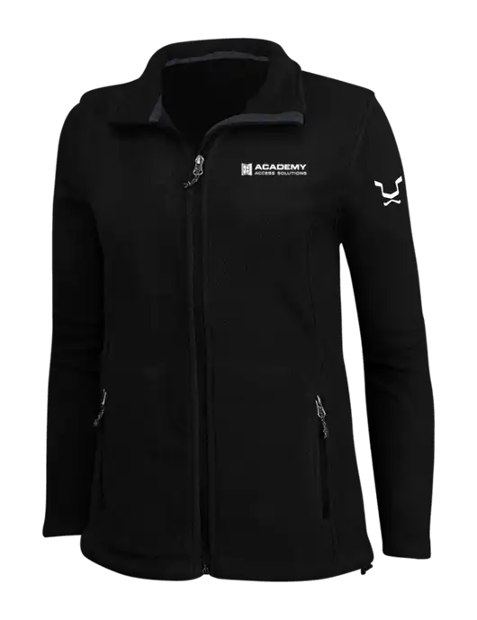 Womens Black Fleece Jacket w/Academy Only Logo, Leo Logo