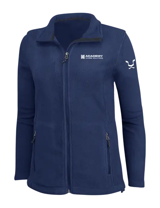 Womens Navy Fleece Jacket w/Academy Only Logo, Leo Logo