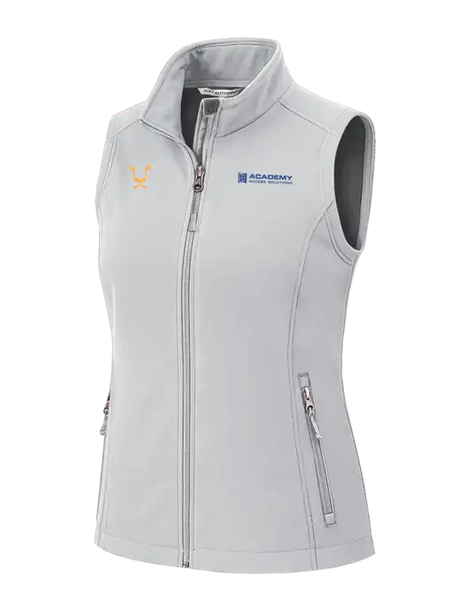 Marshmellow Womens Core Soft Shell Vest w/Academy Only Logo, Leo Logo