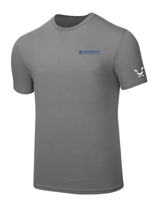 Seriously Soft Medium Grey T-Shirt w/Academy Only Logo, Leo Logo