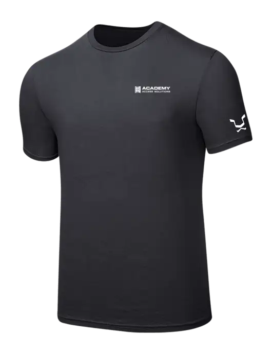 Seriously Soft Charcoal T-Shirt w/Academy Only Logo, Leo Logo