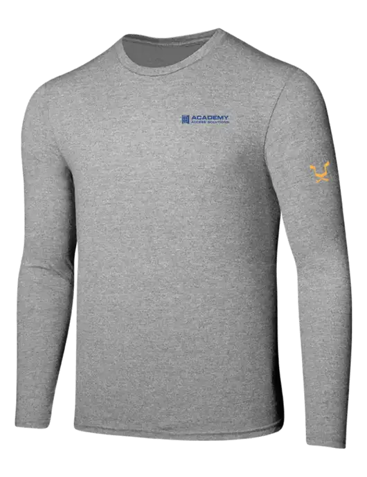 Seriously Soft Light Heathered Grey Long Sleeve T-Shirt w/Academy Only Logo, Leo Logo