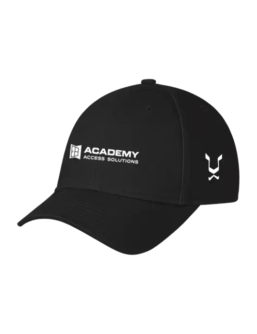 Black Structured Cap Hook & Loop w/Academy Only Logo, Leo Logo