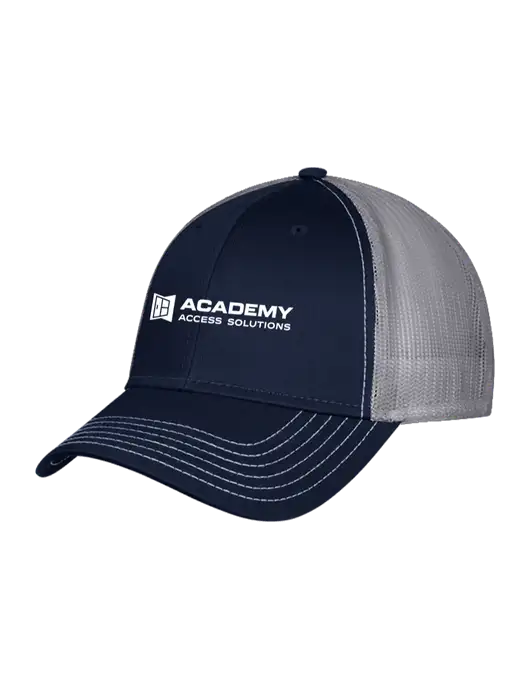 Navy & Grey Mesh Trucker Cap Snap Back w/Academy Only Logo