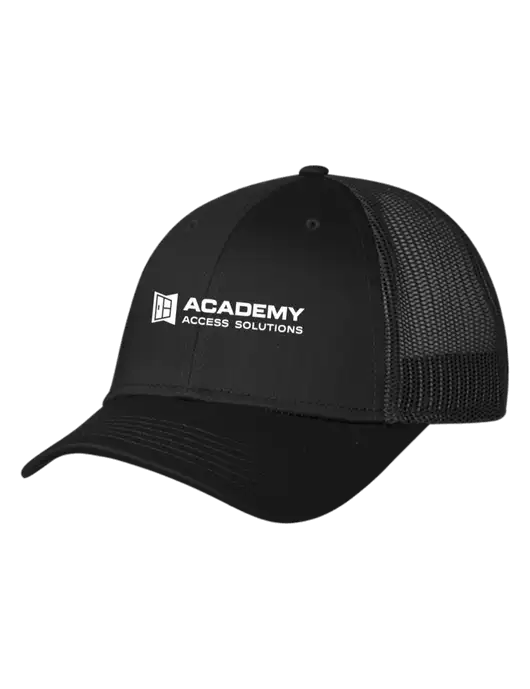 Black Mesh Trucker Cap Snap Back w/Academy Only Logo