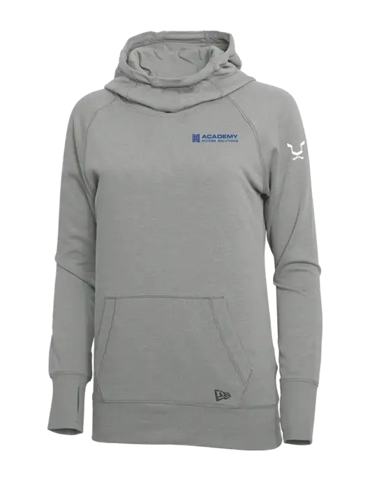 New Era Shadow Grey Heather Womens Tri-Blend Fleece Pullover Hoodie w/Academy Only Logo, Leo Logo