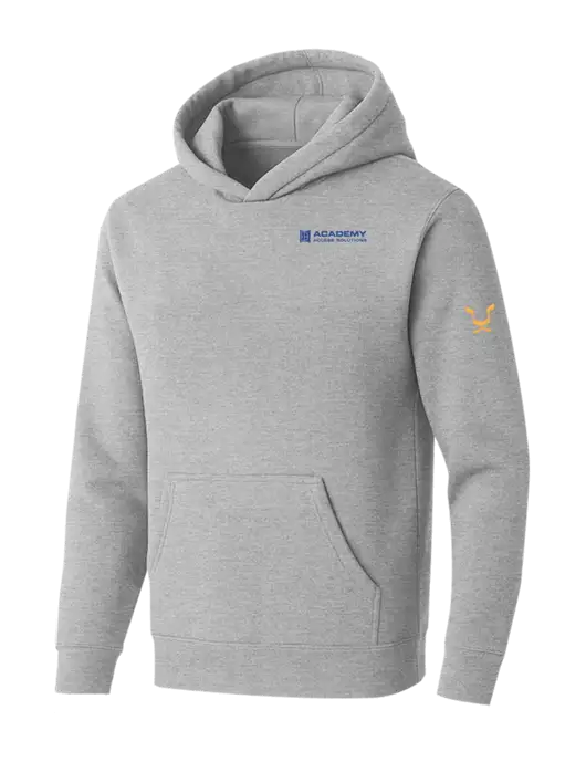 BELLA+CANVAS Light Grey Heather Sponge Fleece Pullover Hoodie w/Academy Only Logo, Leo Logo