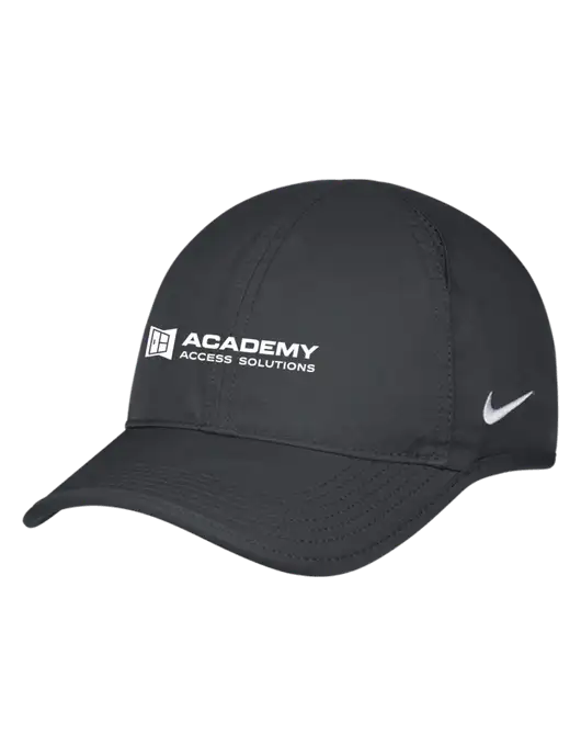 Nike Charcoal Featherlight Cap w/Academy Only Logo, Leo Logo