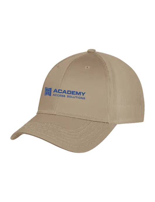 Khaki Mesh Trucker Cap Snap Back w/Academy Only Logo