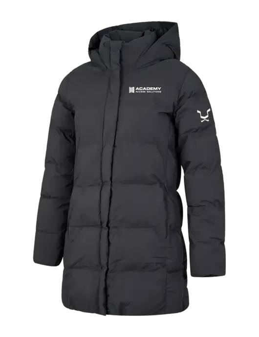 Mercer+Mettle Womens Dark Grey Puffy Parka  w/Academy Only Logo, Leo Logo