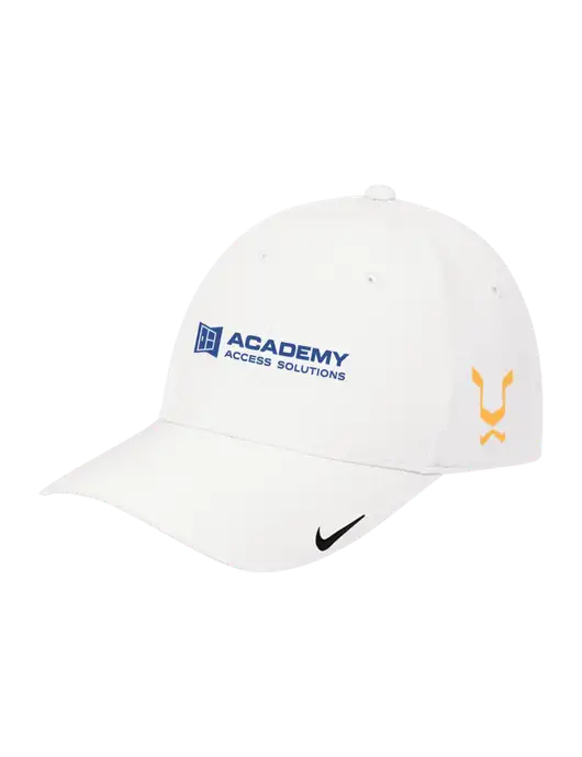 Nike White Dri-FIT Legacy Cap w/Academy Only Logo, Leo Logo