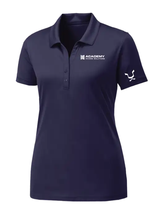Womens Navy PosiCharge Competitor Polo w/Academy Only Logo, Leo Logo