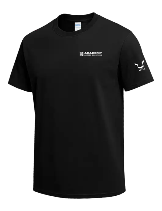 Black Heavyweight 6.1 oz T-Shirt w/Academy Only Logo, Leo Logo