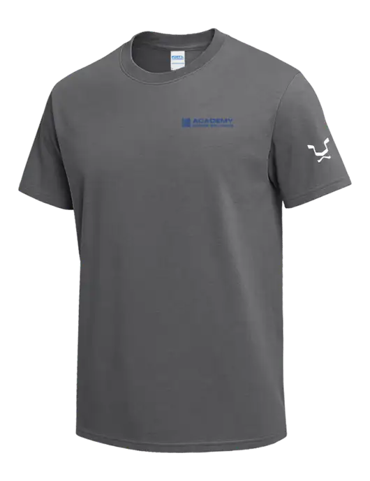 Medium Grey Heavyweight 6.1 oz T-Shirt w/Academy Only Logo, Leo Logo