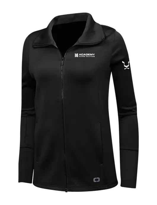 OGIO Black Womens Endurance Modern Performance Full-Zip w/Academy Only Logo, Leo Logo