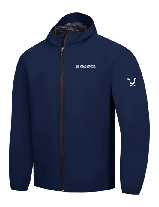 Navy Essential Rain Jacket w/Academy Only Logo, Leo Logo