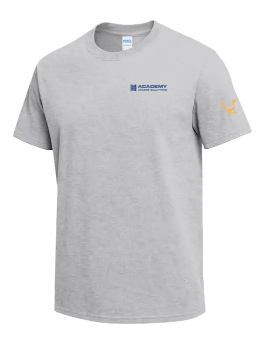 Light Grey Heather Heavyweight 6.1 oz T-Shirt w/Academy Only Logo, Leo Logo