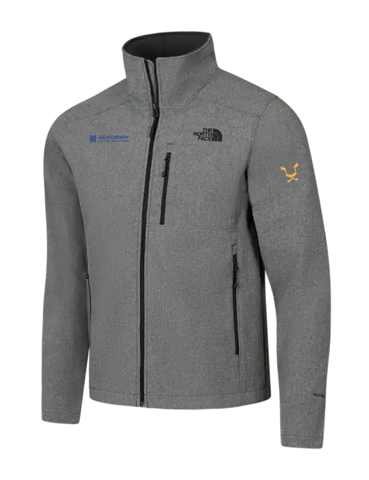 North Face Light Grey Heather Apex Barrier Soft Shell Jacket w/Academy Only Logo, Leo Logo