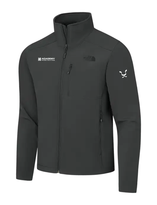 The North Face Dark Medium Grey Apex Barrier Soft Shell Jacket w/Academy Only Logo, Leo Logo