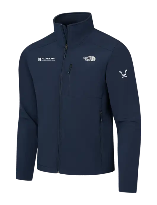 North Face Navy Apex Barrier Soft Shell Jacket w/Academy Only Logo, Leo Logo