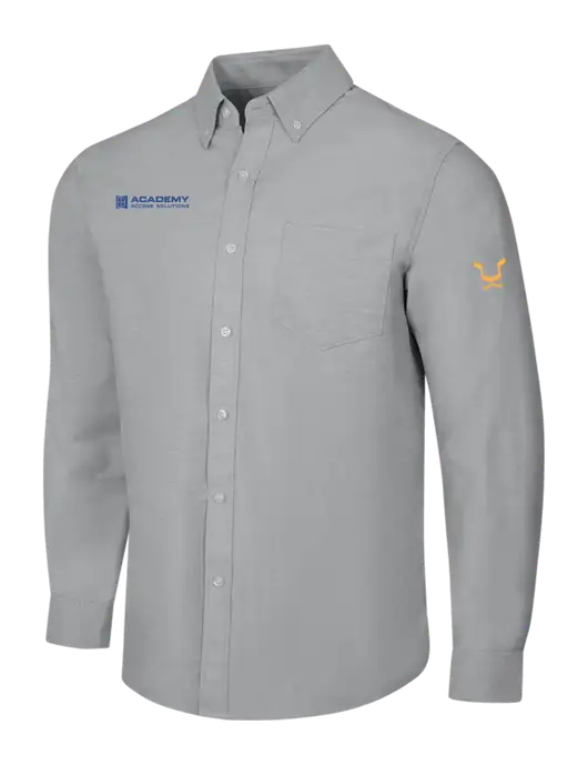Light Grey SuperPro Oxford Shirt w/Academy Only Logo, Leo Logo