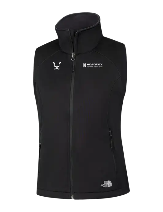 The North Face Womens Black Ridgewall Soft Shell Vest  w/Academy Only Logo, Leo Logo